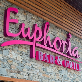 This is Euphoria Bar & Grill's logo