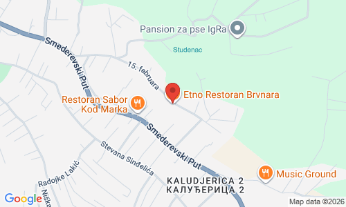 Map preview for Ethno Restaurant Brvnara