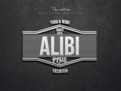 This is Alibi Bar & Grill Plus's logo