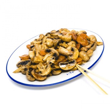 29. Пържени гъби печурки с чеснов сос