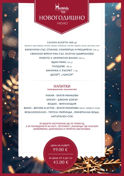 Нова Година в Hasienda