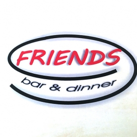 This is Friends Bar & Dinner's logo