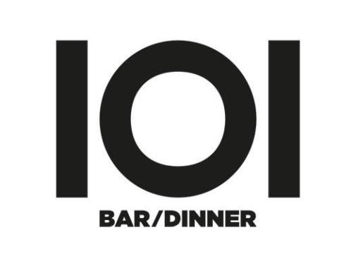 This is 101 Bar and Dinner's logo
