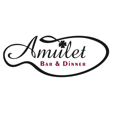 This is Amulet bar & dinner's logo
