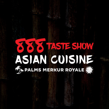 This is 888 Taste Show Asian Cuisine's logo