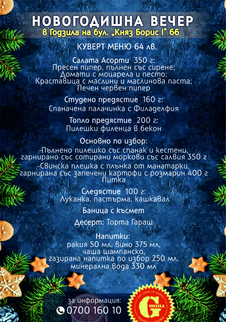 НОВА ГОДИНА В GODZILA