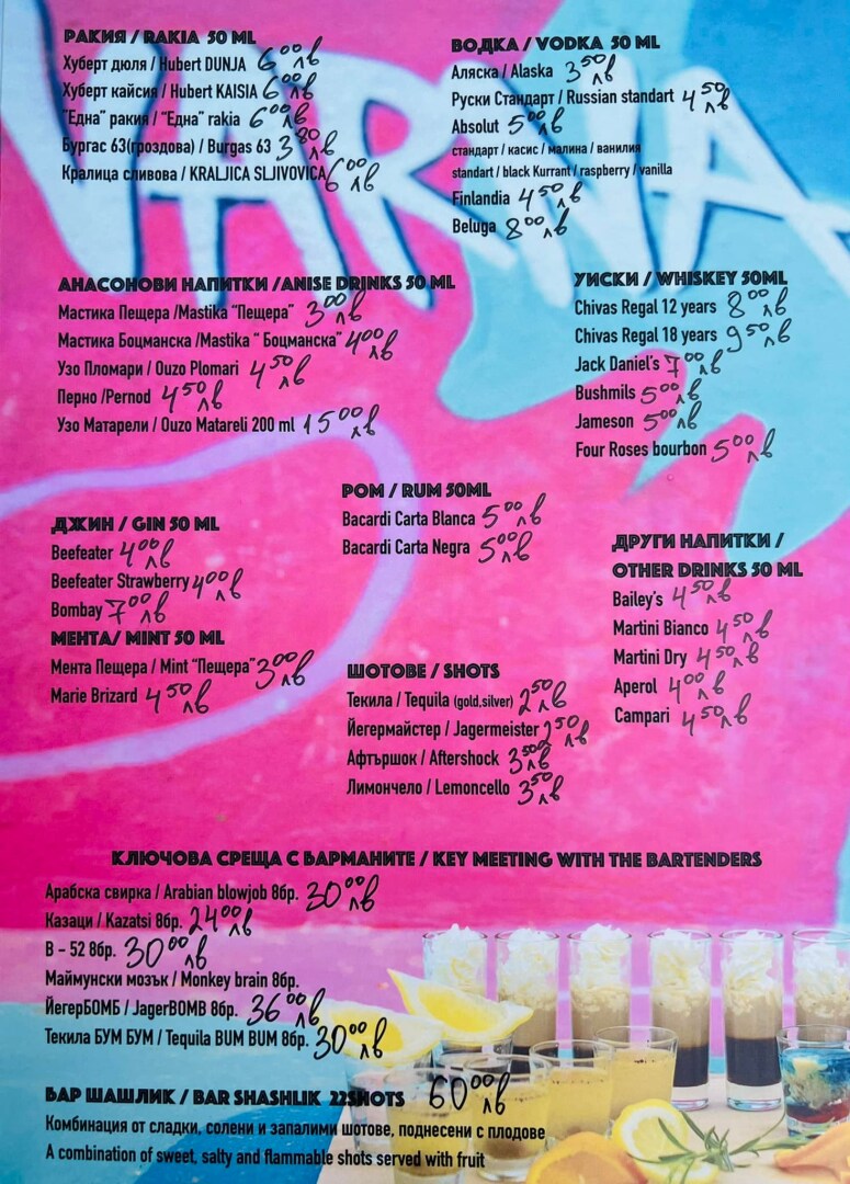 Ключето до морето - Меню 2022