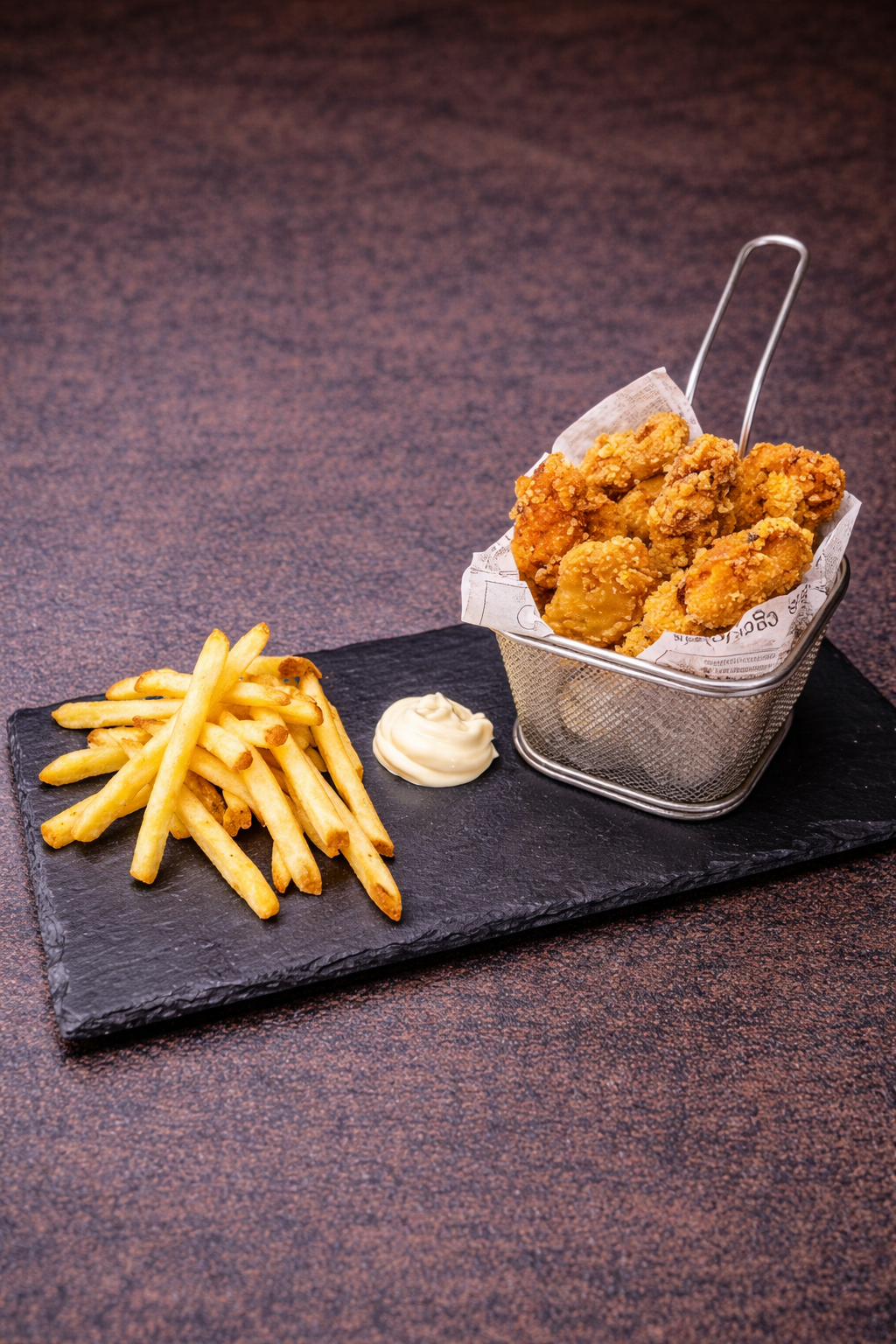 image-Пиле “Карааге” + японска майонеза + хрупкави картофки - 10бр.