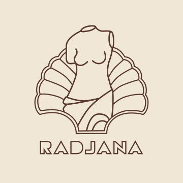 This is Radjana Beach's logo