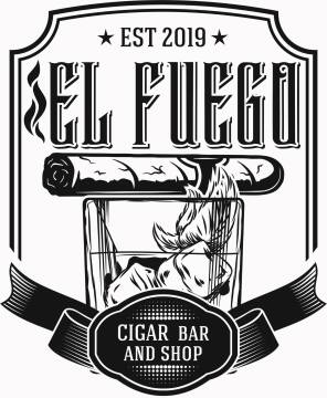 This is El Fuego Cigar Bar and Shop's logo