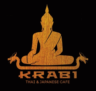This is Krabi Thai & Japanese Cafe's logo
