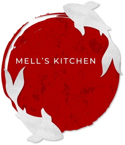 This is Mells Kitchen Asian & More's logo