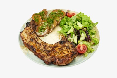Поръчай храна за вкъщи Свински котлет Томахоук с картофки