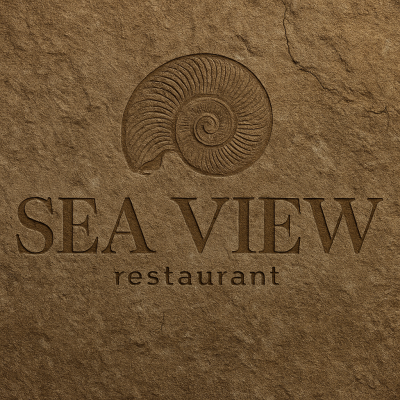 This is SeaView Restaurant's logo